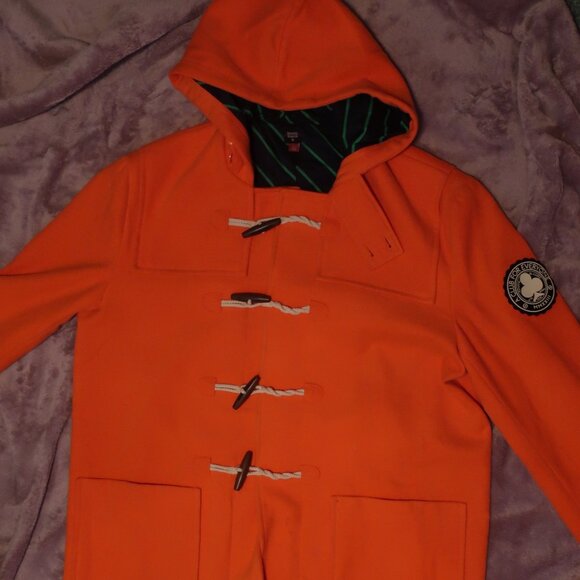 Rowing Blazers Other - Rowing Blazers Orange Toggle Closure Hooded Overcoat Pea Coat